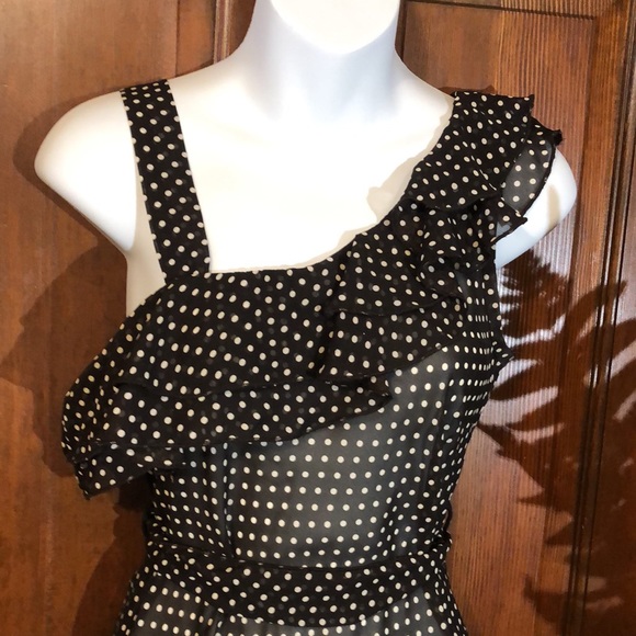 Sheer One Shoulder Ruffle - Picture 2 of 6